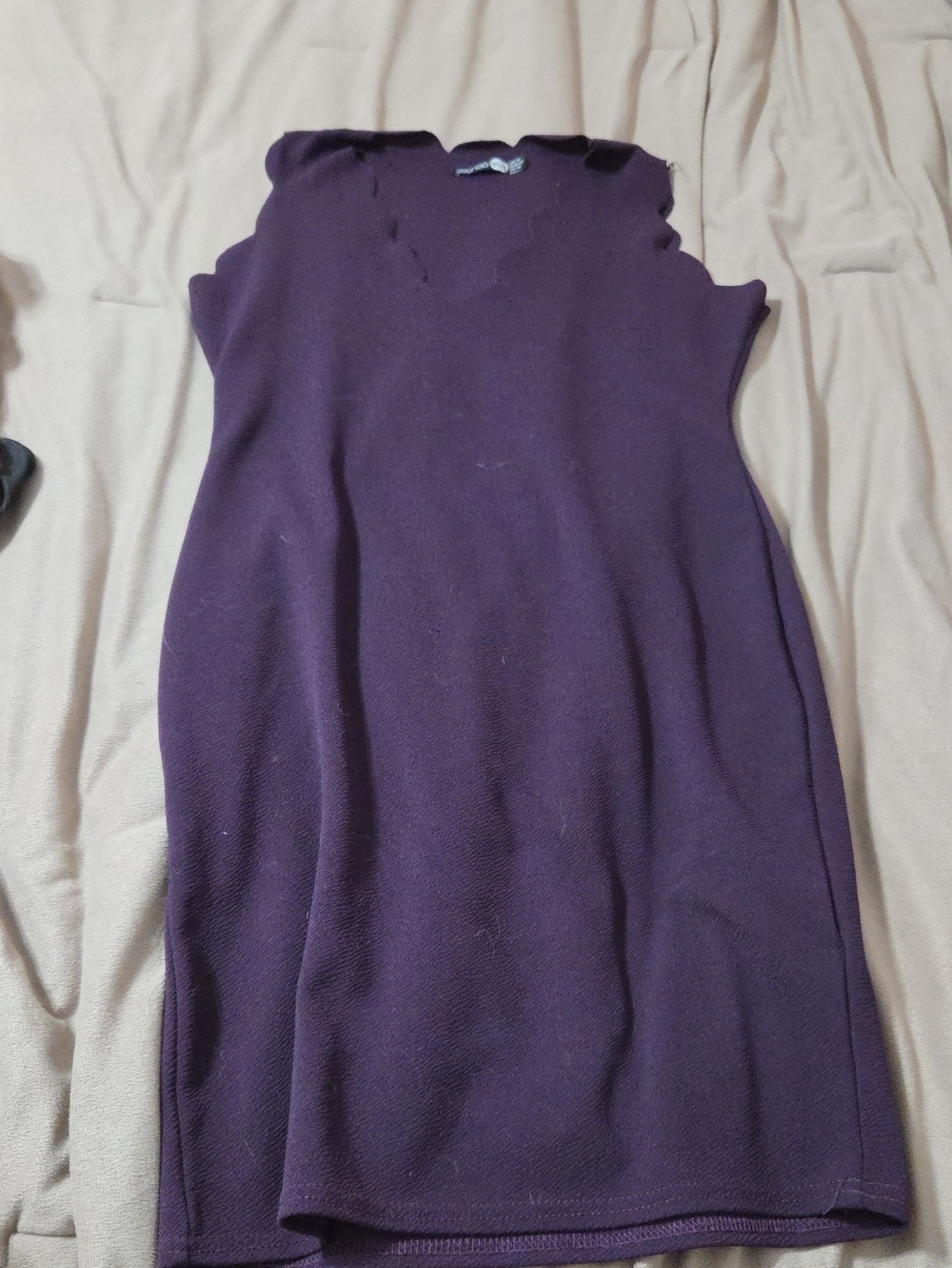 Sleeveless Knit Dress in Deep Purple